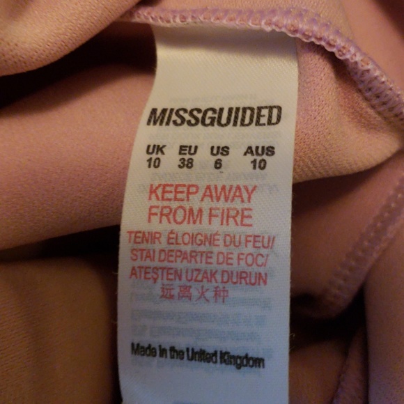 NWOT Plunge Front Split Midi Dress in Pink - Picture 6 of 6